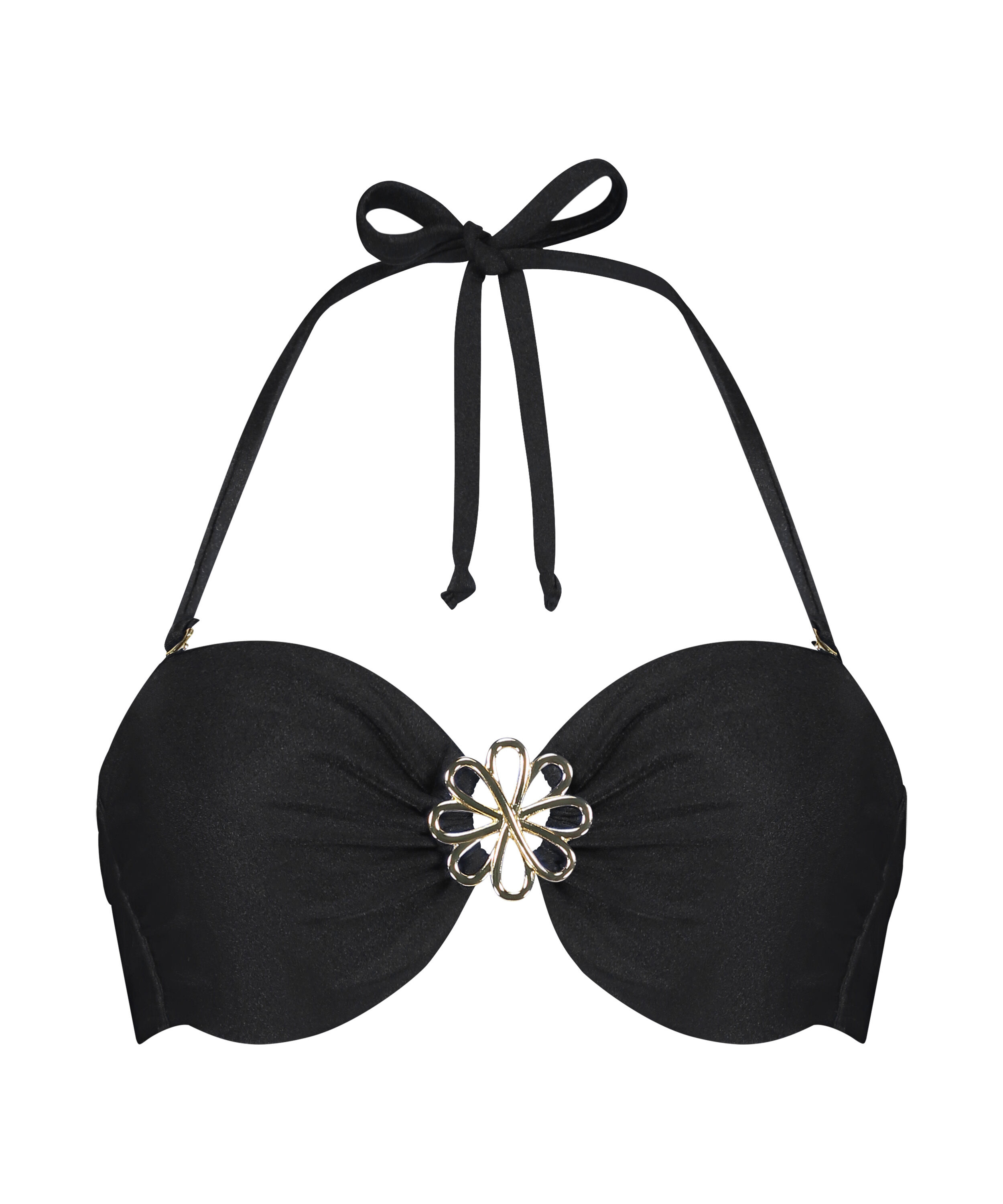 Yucatan Bandeau Bikini Top, Black