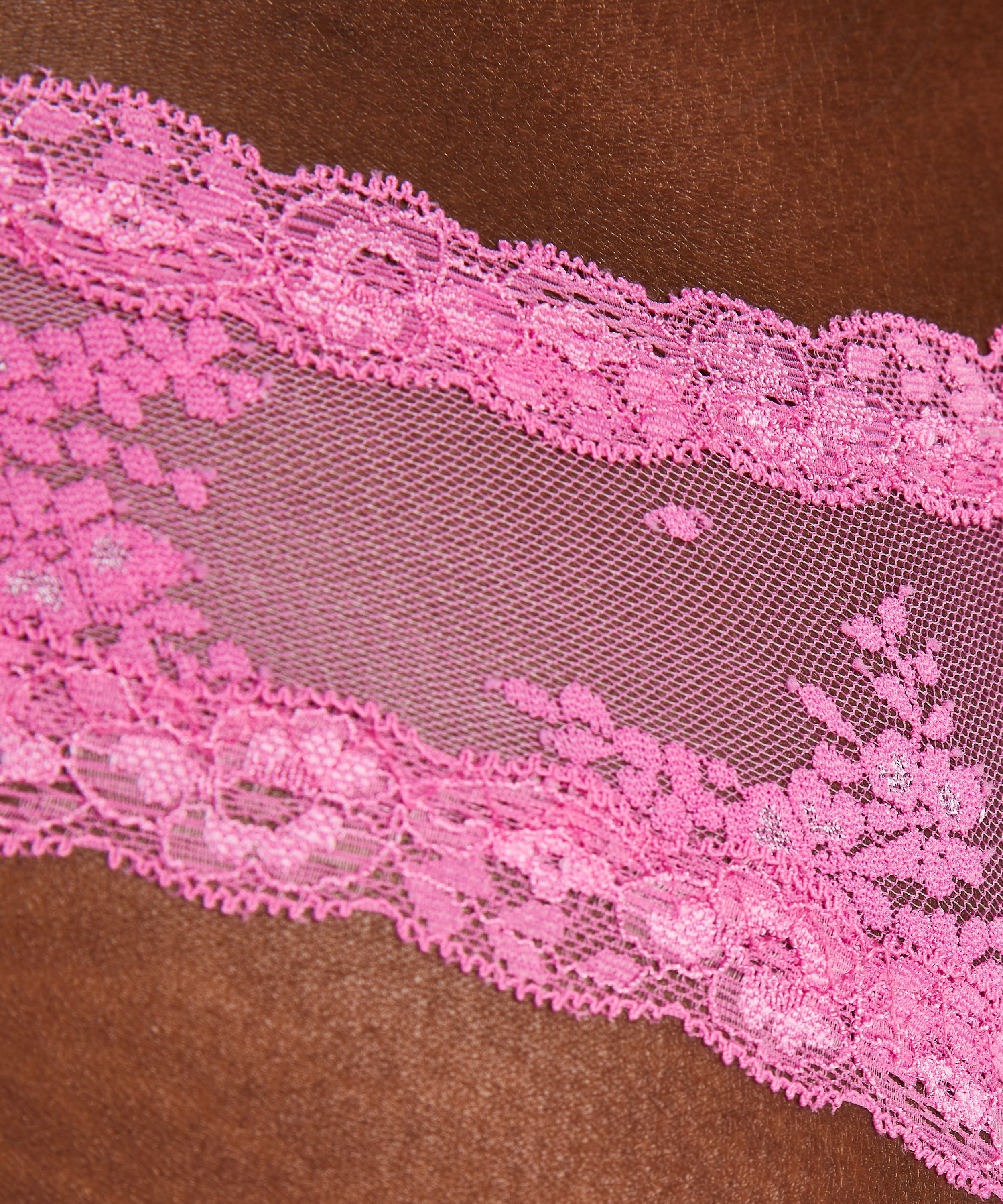 V-shaped Brazilian knickers mesh, Pink, main