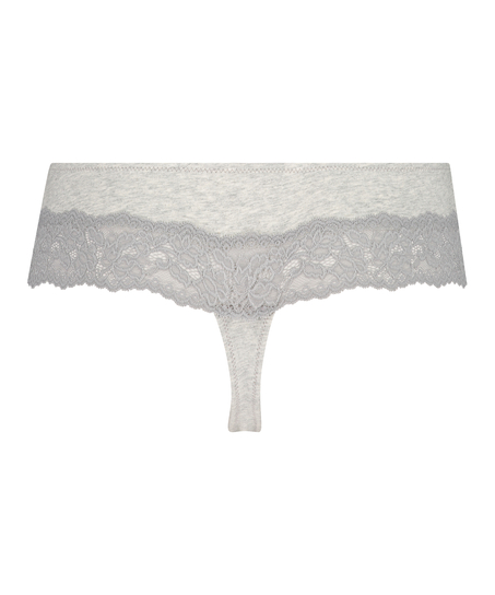 Cotton boxer thong, Gray