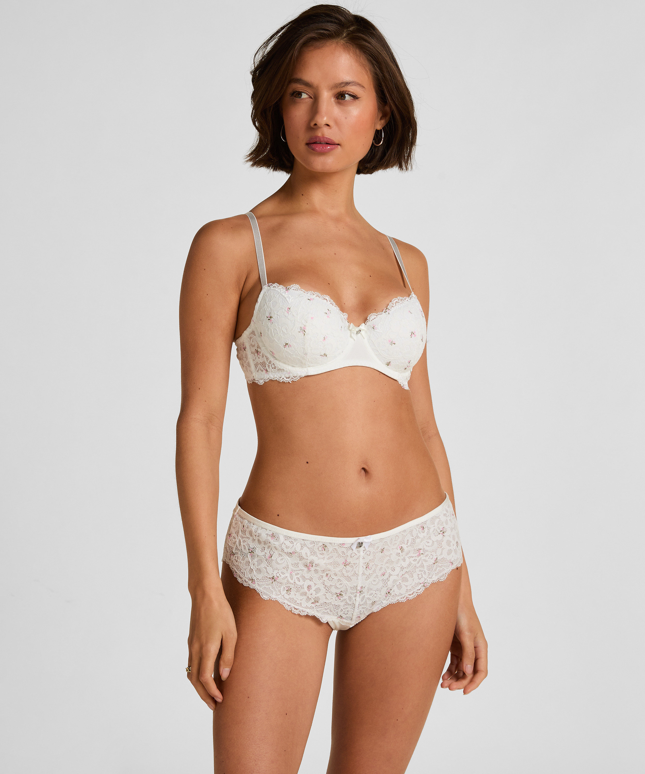 Marine Padded Underwired Bra, White, main