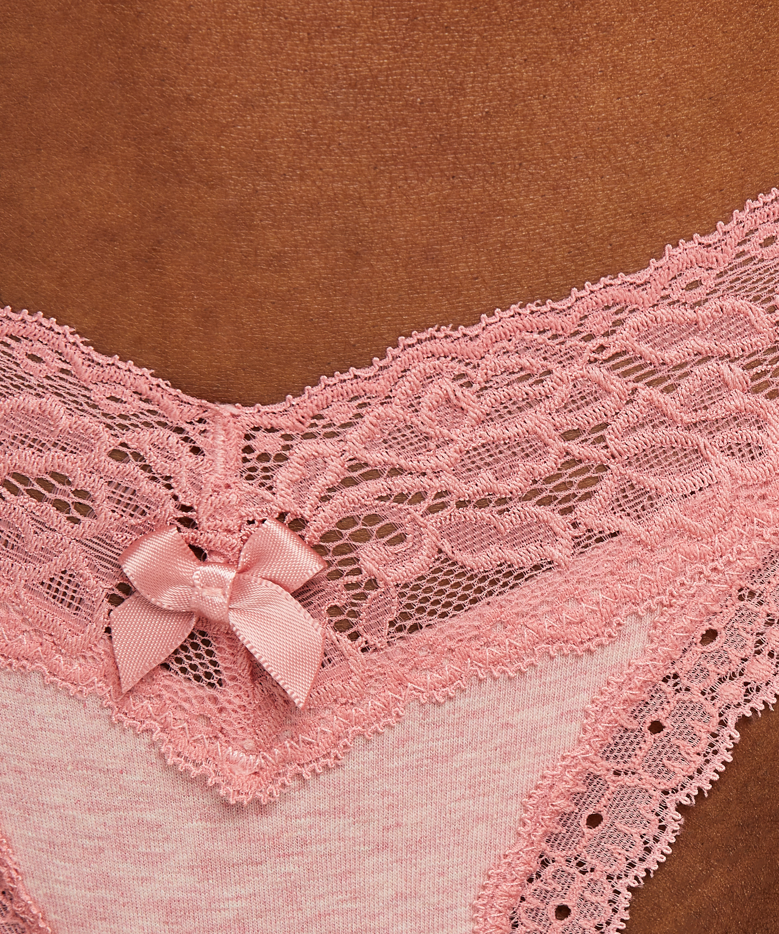 Cotton extra low thong, Pink, main