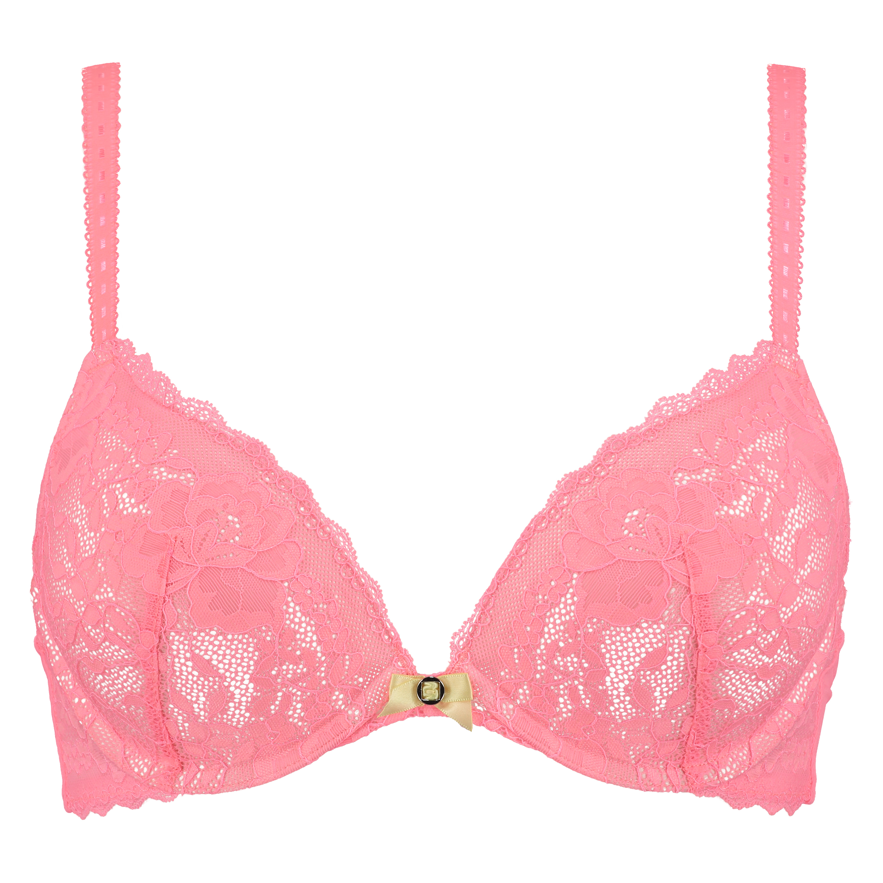 Theresa Padded Underwired Push-Up Bra, Orange, main