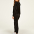 Velour hoodie jacket, Black