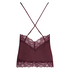 Satin Lace cami top, Red