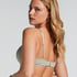 Plunge Padded Underwired Bra, Green