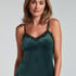 Velours Lace Cami Top, Green