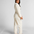 Onesie Cable Zip Up, White