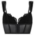 Whitney Padded Underwired Longline Push-Up Bra, Black
