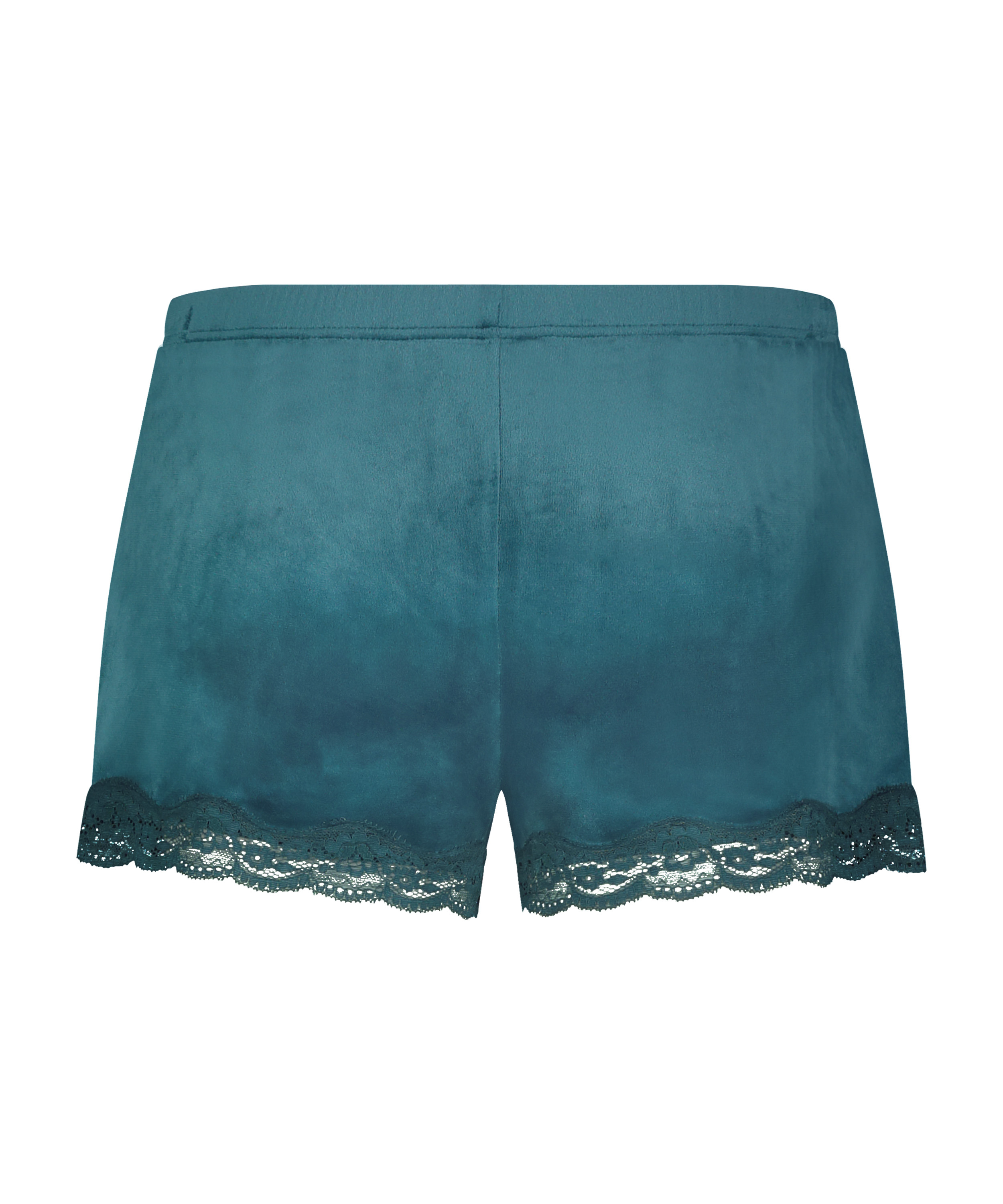 Velvet lace shorts, Blue, main