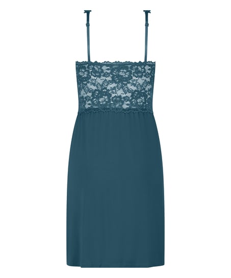 Nora Lace Slip Dress, Blue