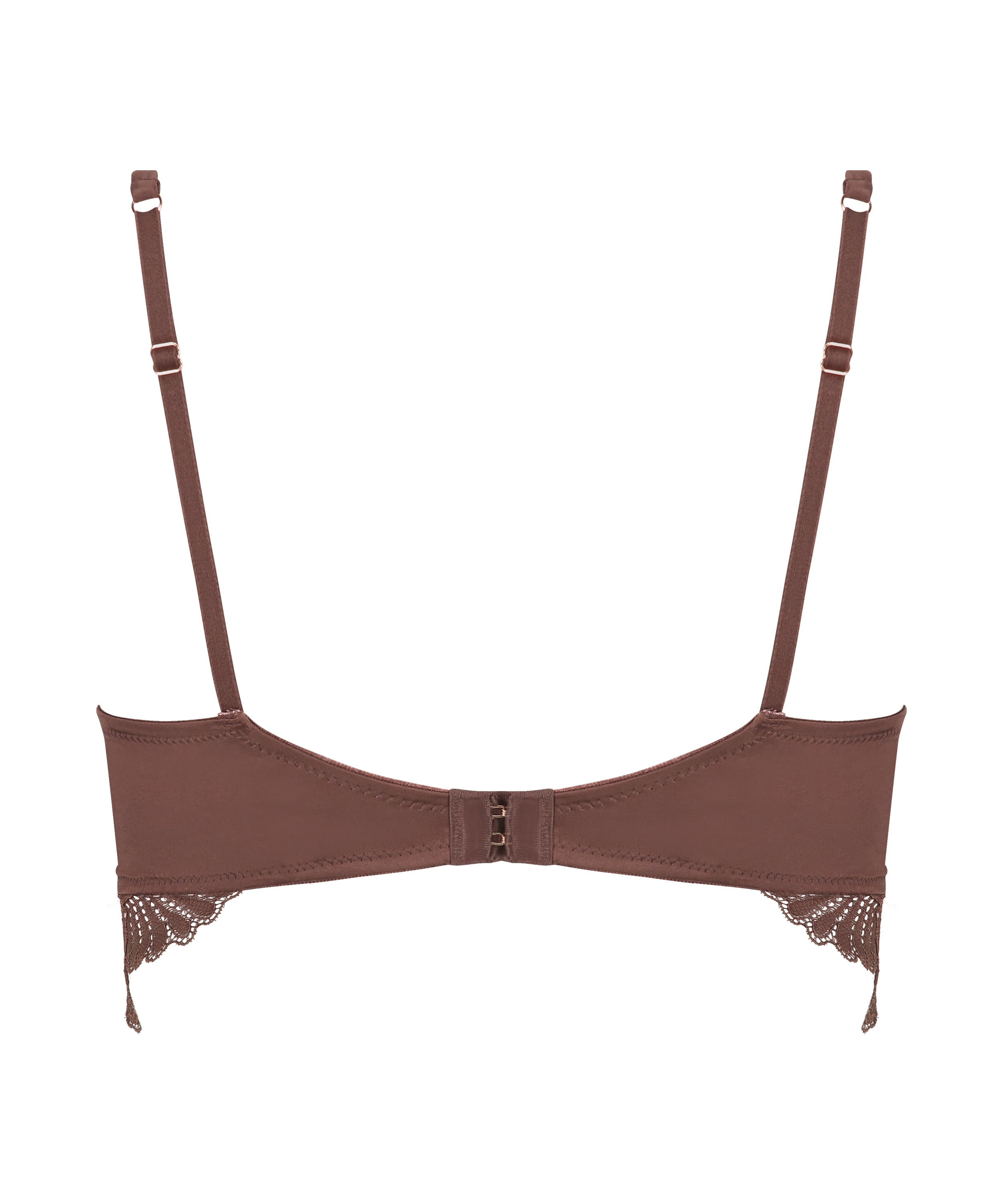 Indigo Non-Padded Underwired Longline Bra, Brown, main