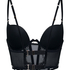 Padded Underwired Longline Bra Ilenia, Black