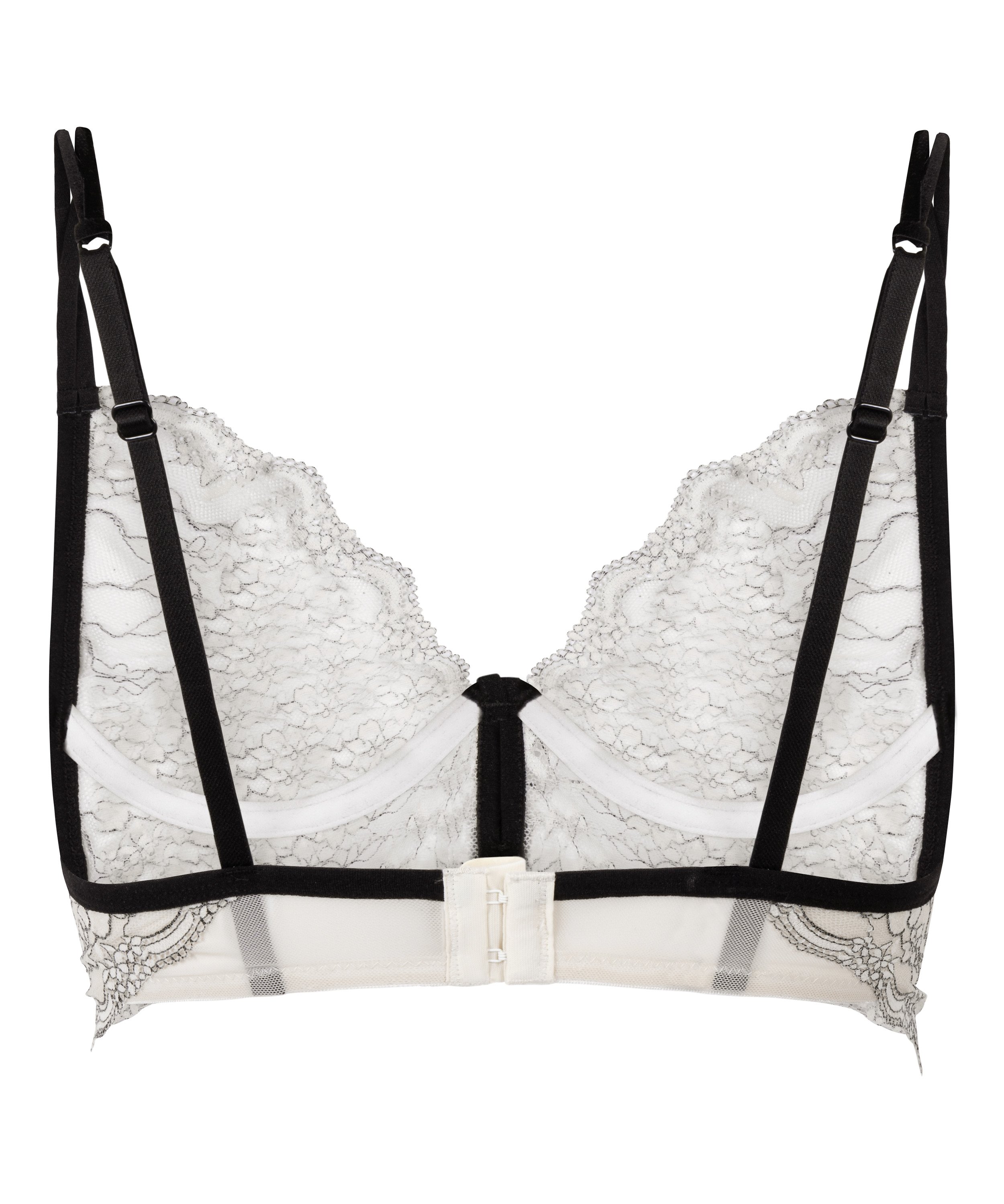Agnes Non-Padded Underwired Longline Bra, White, main