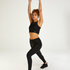 HKMX High waisted sports leggings Shine On, Black