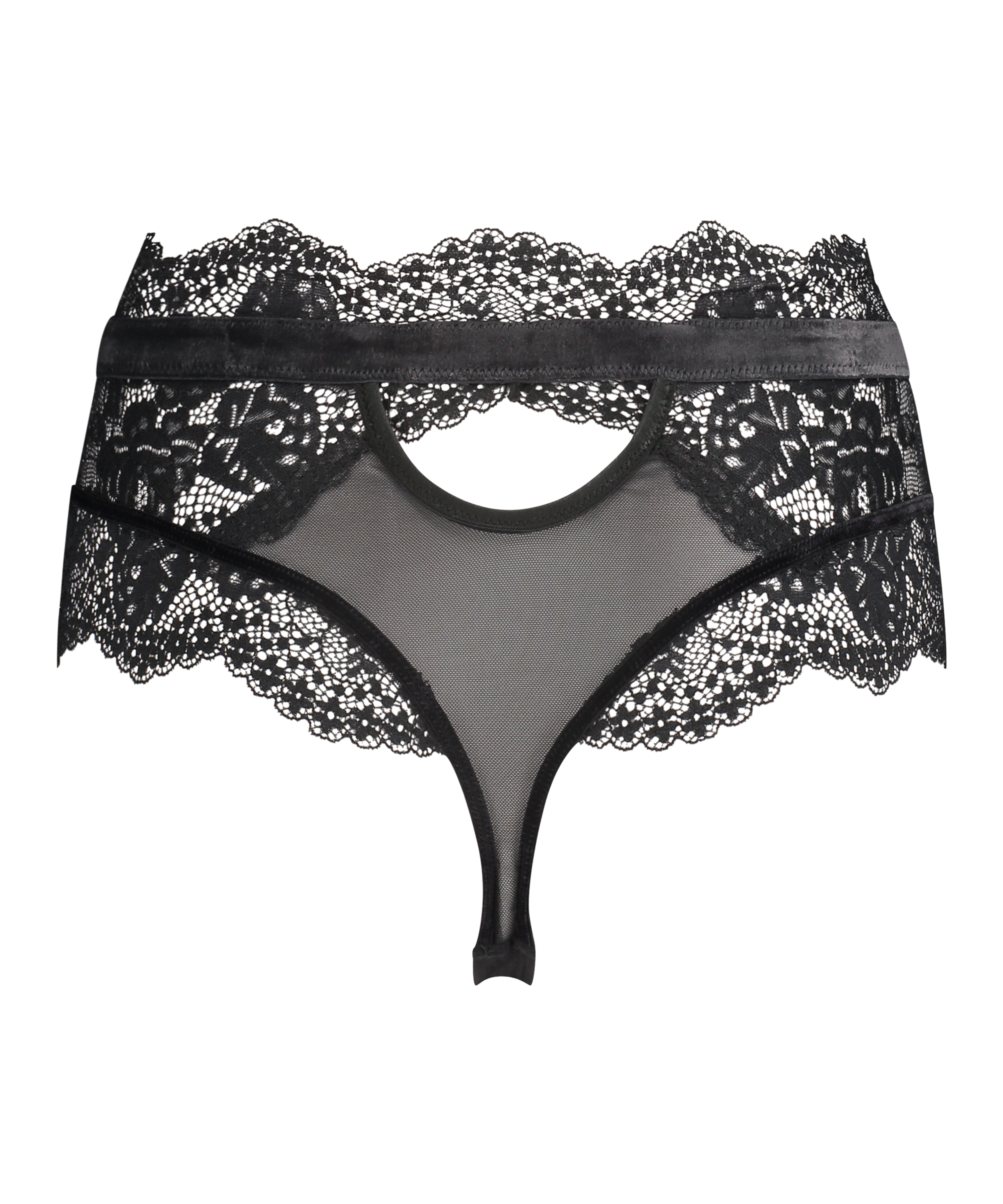 Maureen High Leg Thong Rebecca Mir, Black, main
