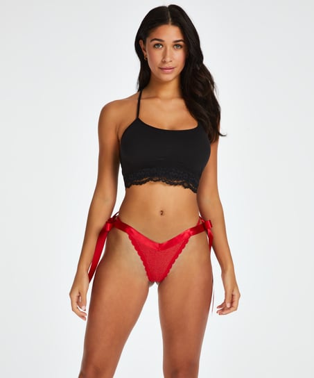 Berry Extra Low Rise Thong, Red
