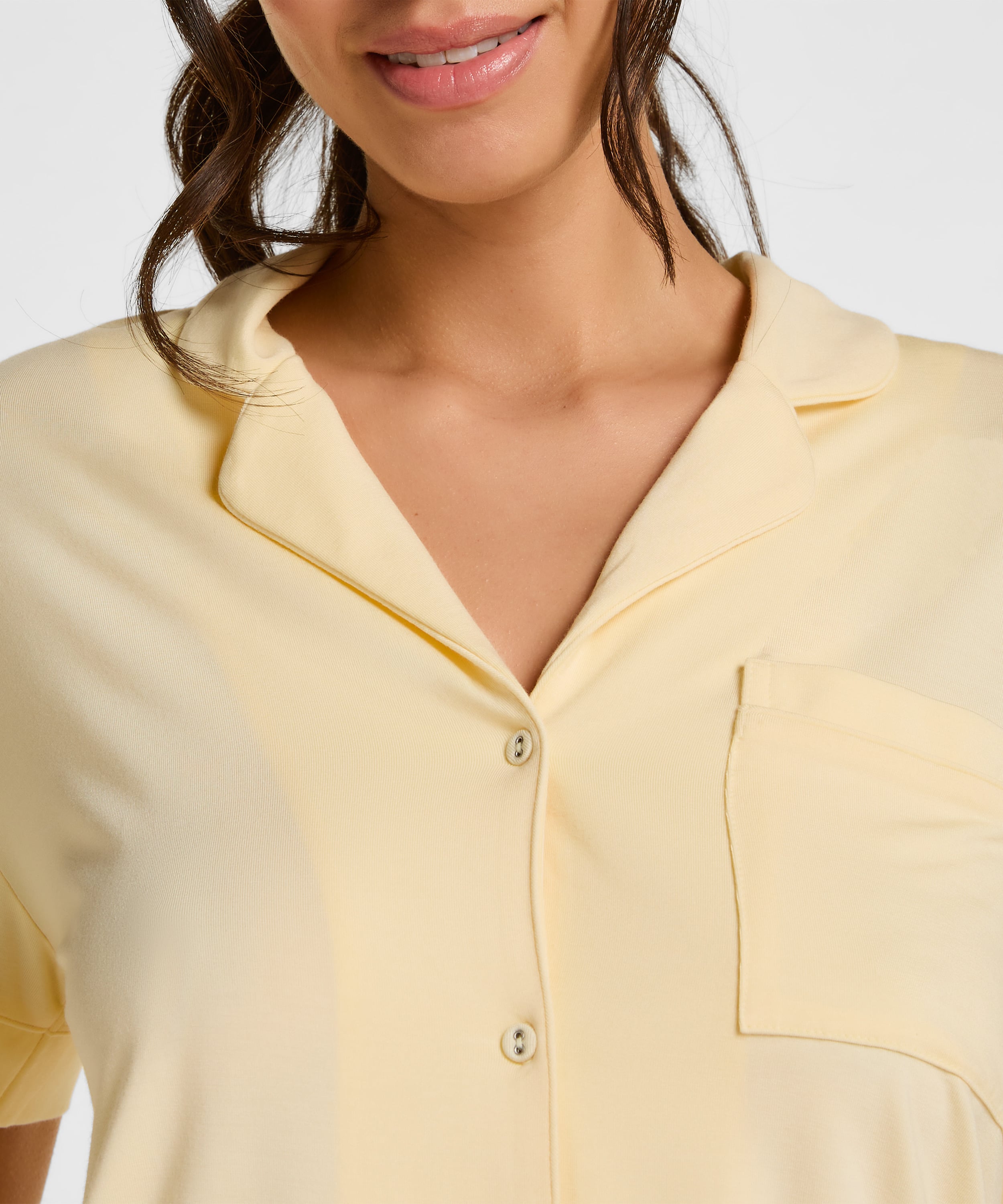 Essential Jersey Short-Sleeved Jacket, Yellow, main