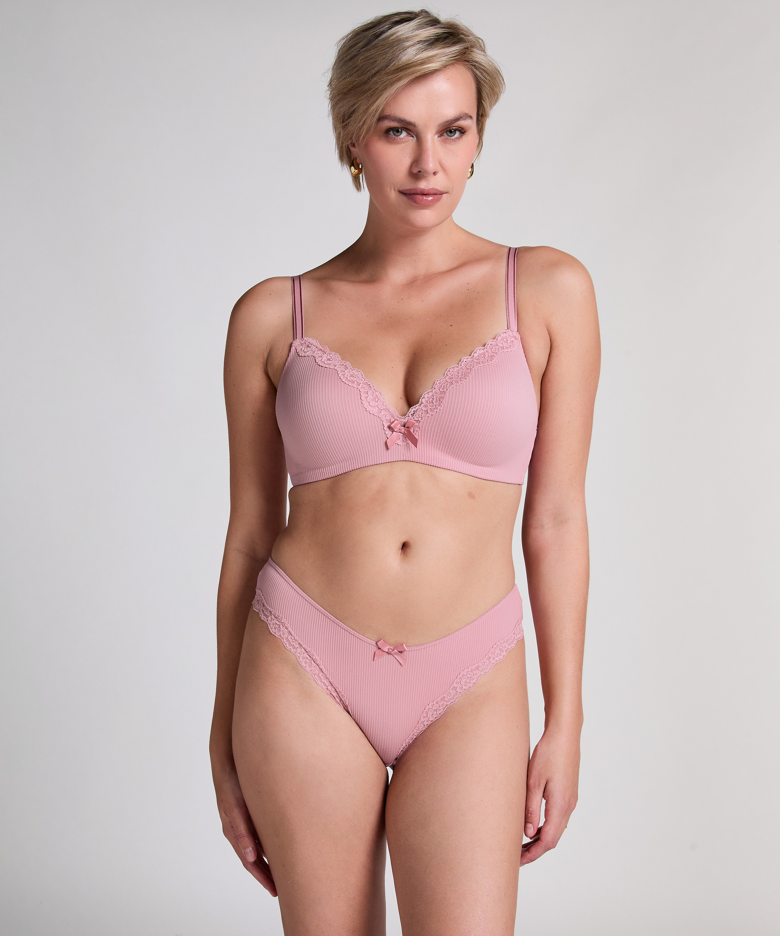 Lola Padded Non-Wired Bra, Pink, main
