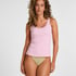 Singlet Rib Jersey Lace, Pink