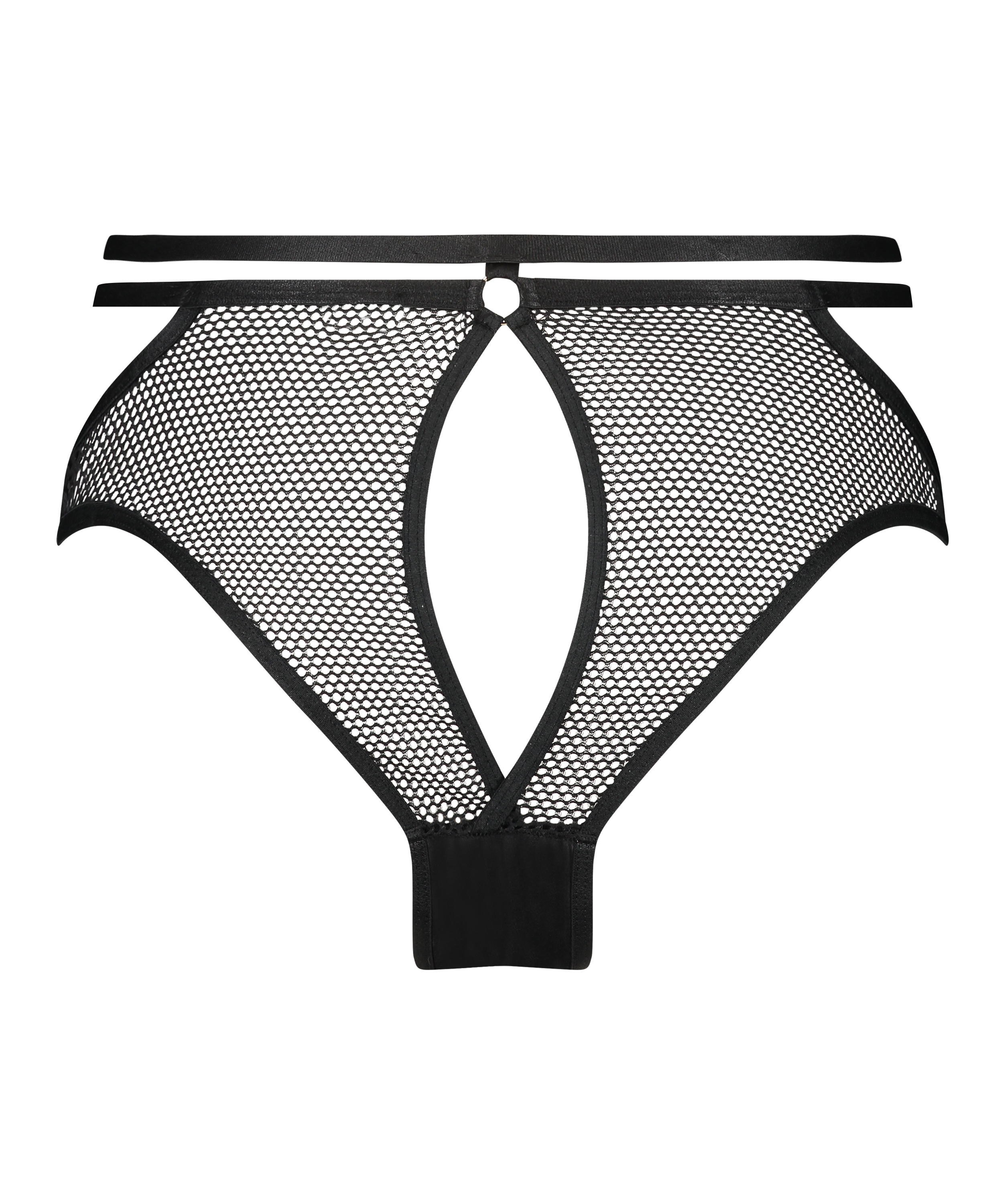 Pleasure Open-Crotch Brazilian Knickers, Black, main