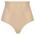 Sculpting scallop high waisted thong - Level 3, Beige
