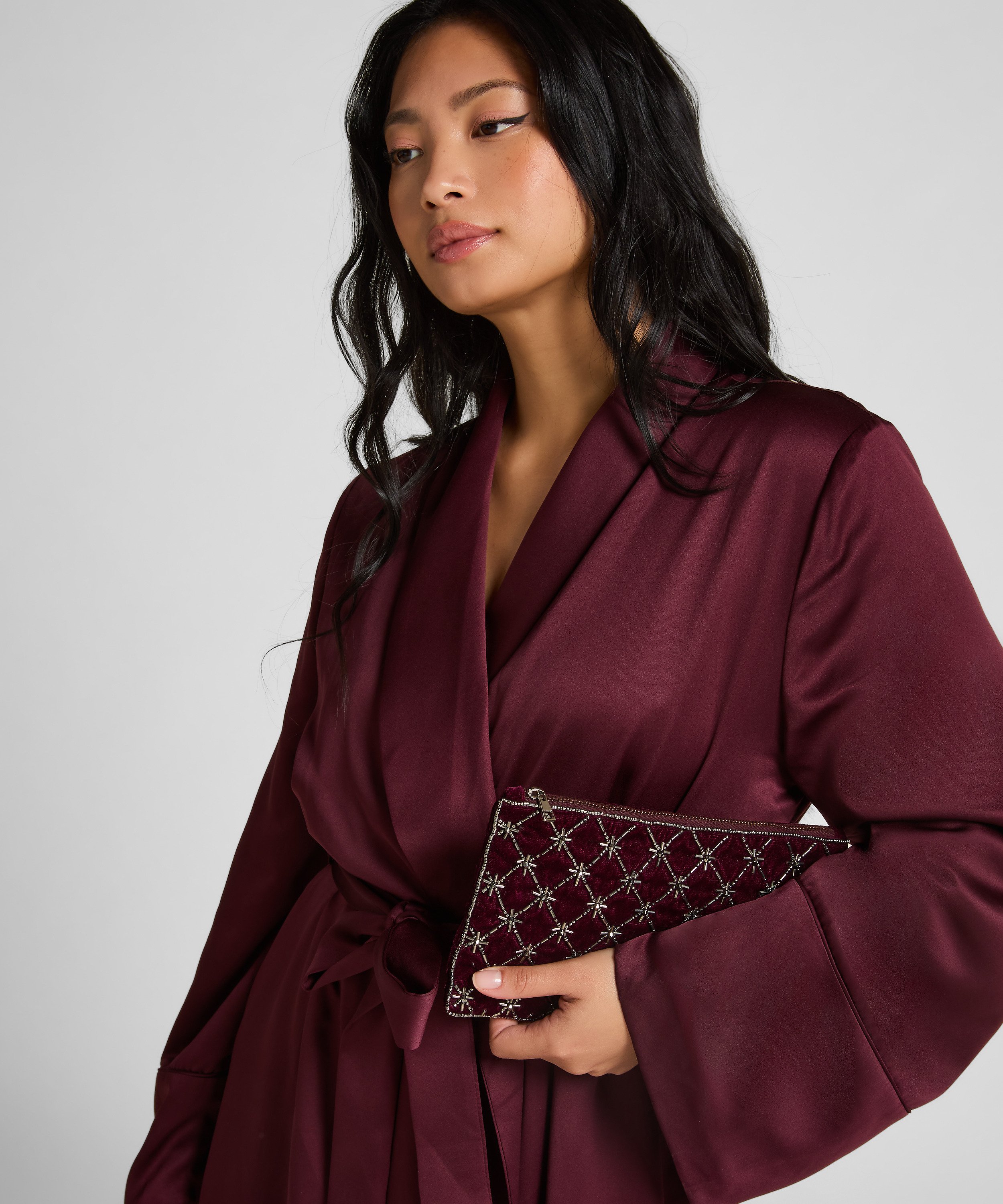 Beaded Pouch, Purple, main