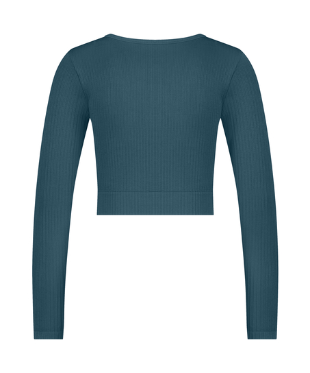 HKMX Seamless Sport Cropped Top, Green