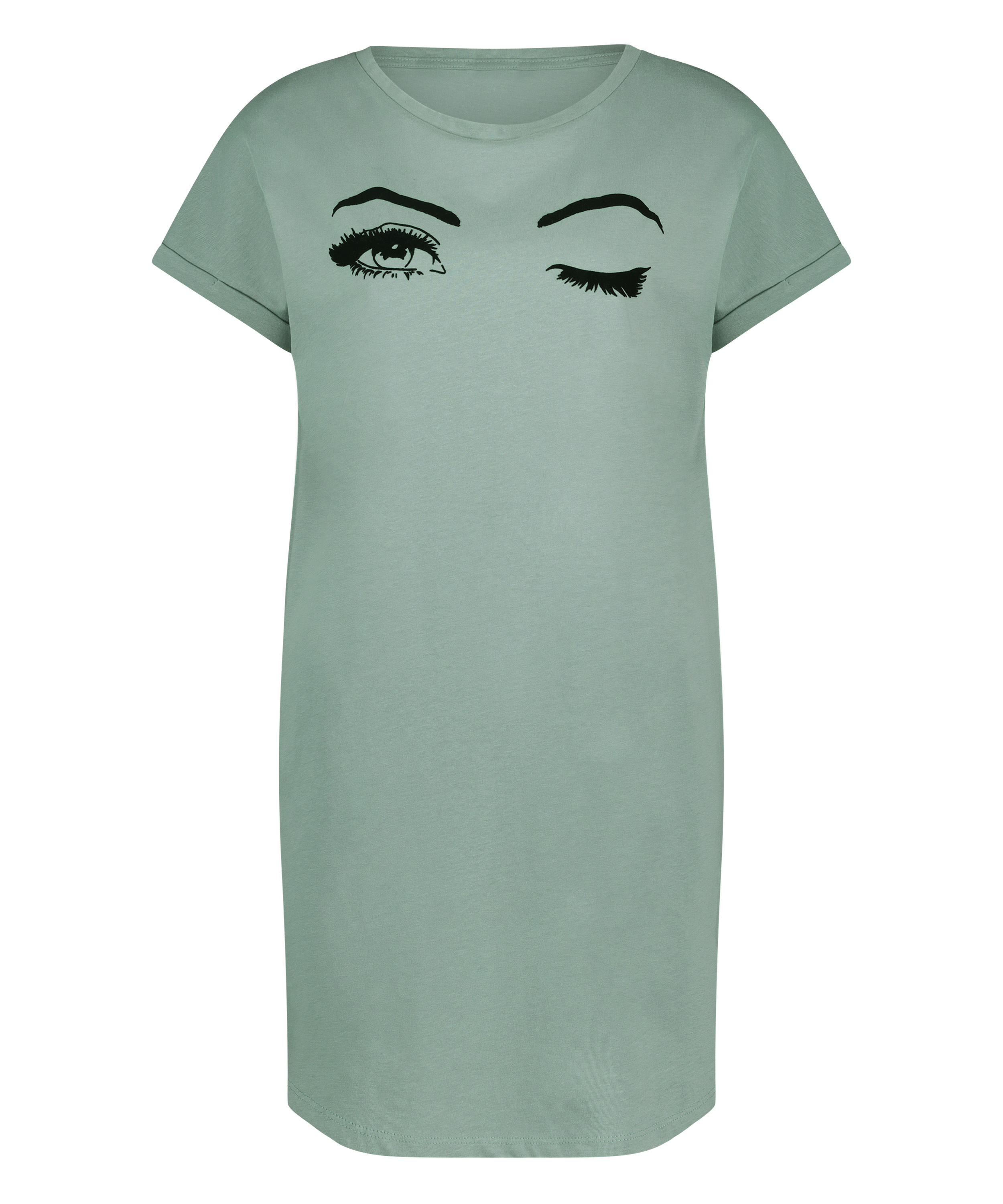 Round Neck Nightshirt, Blue, main