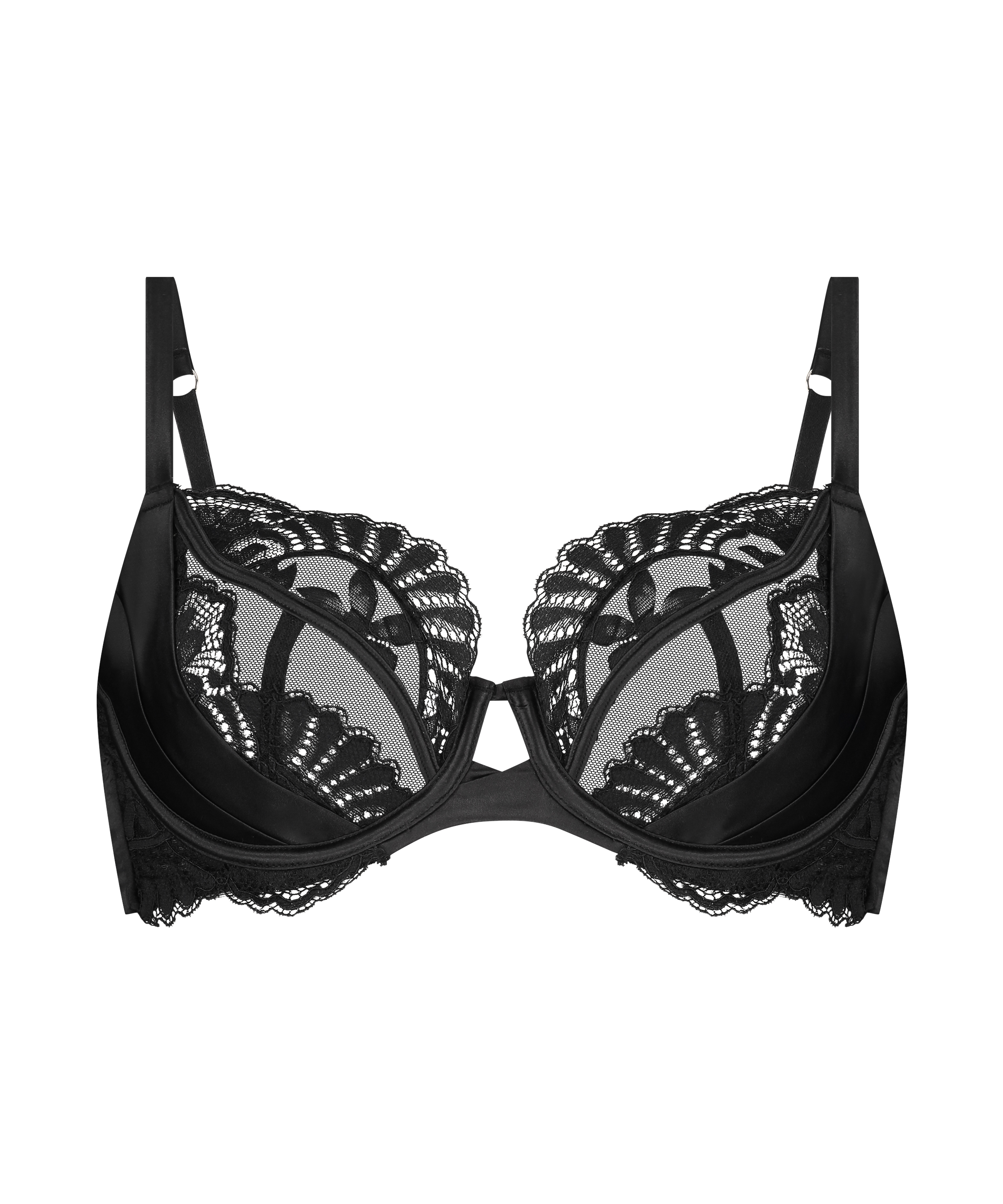 Almendra Non-Padded Underwired Bra, Black, main