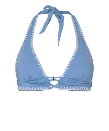 Joburg Triangle Bikini Top, Blue
