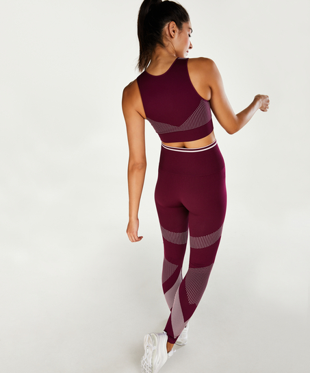 HKMX The Highneck Level 2 Sports Bra, Purple