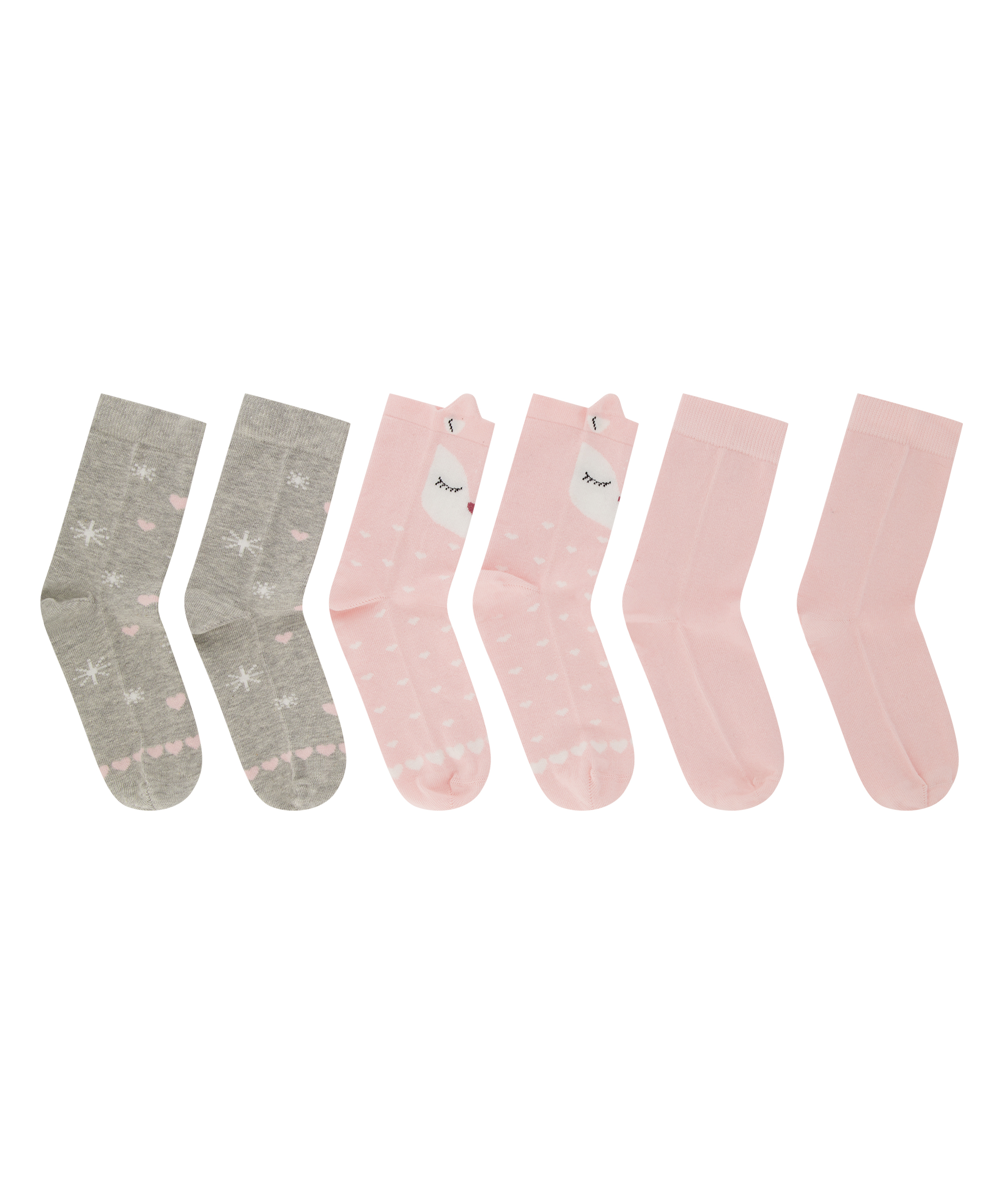 3 pack Giftpack Socks, Pink, main