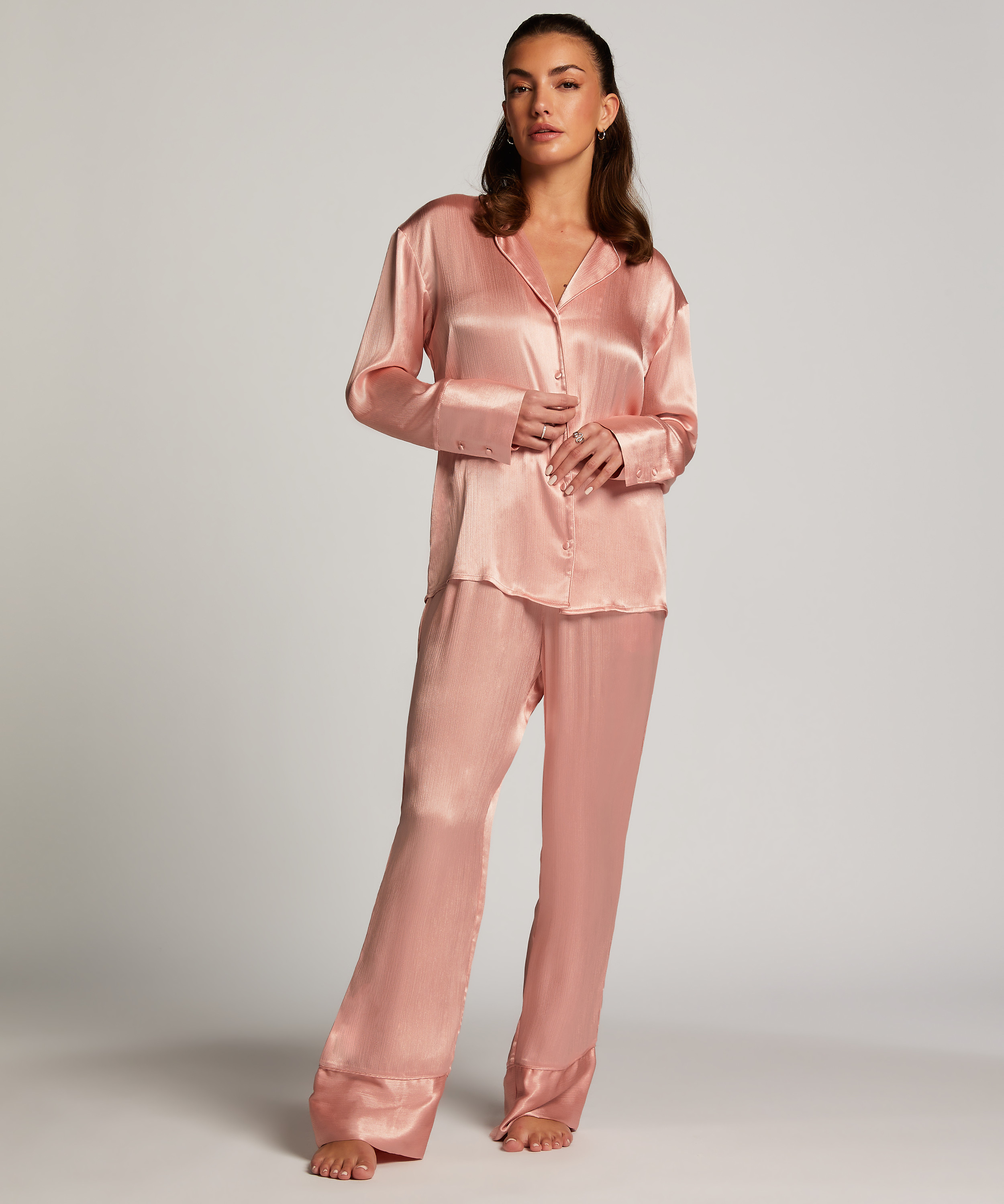 Satin Trousers, Pink, main