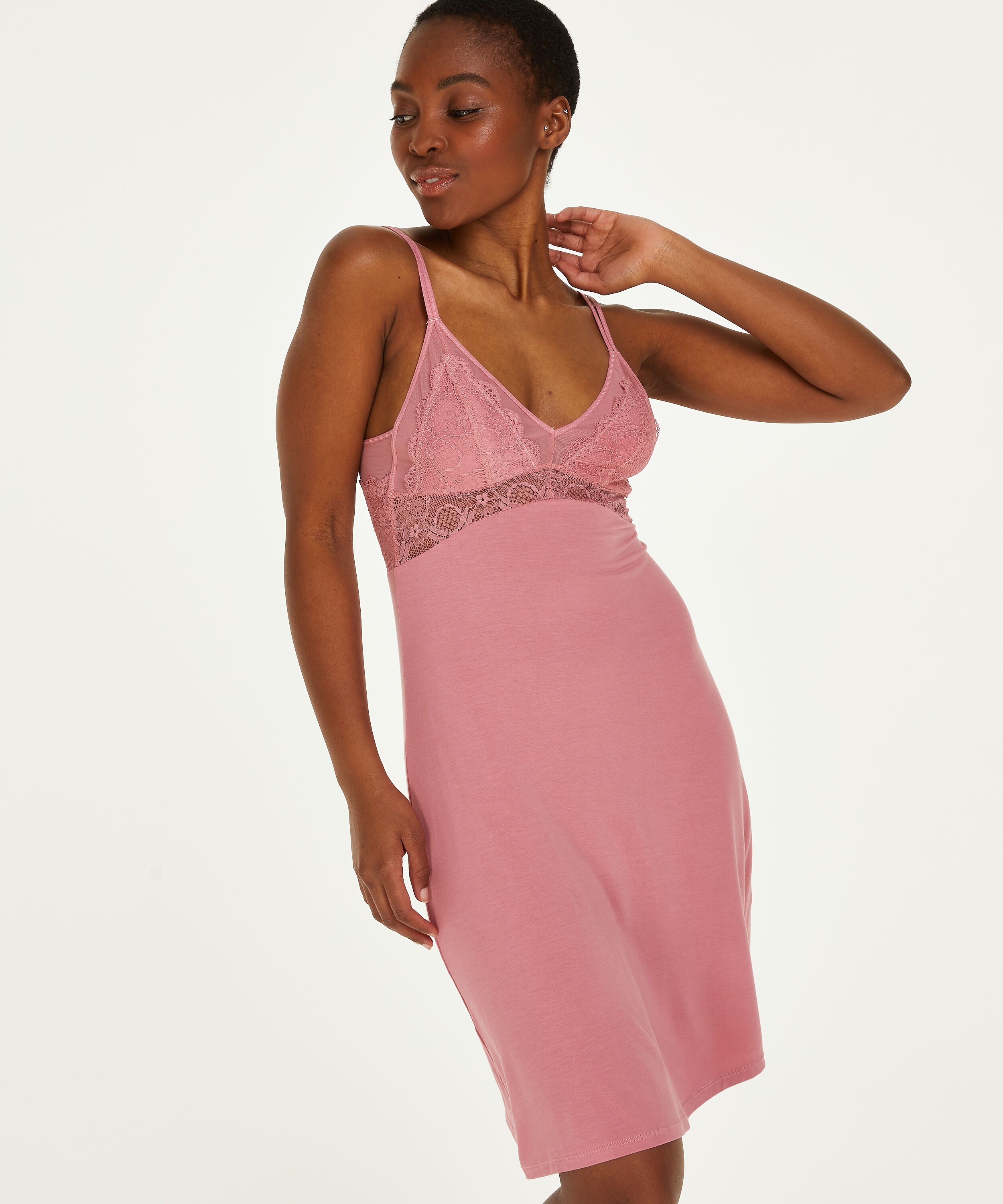 Coco jersey slip dress, Pink