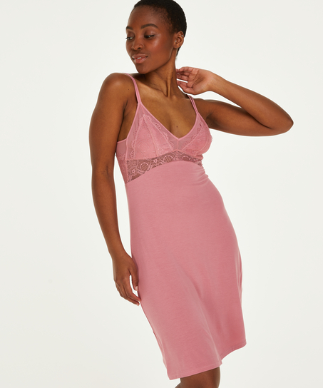 Coco jersey slip dress, Pink