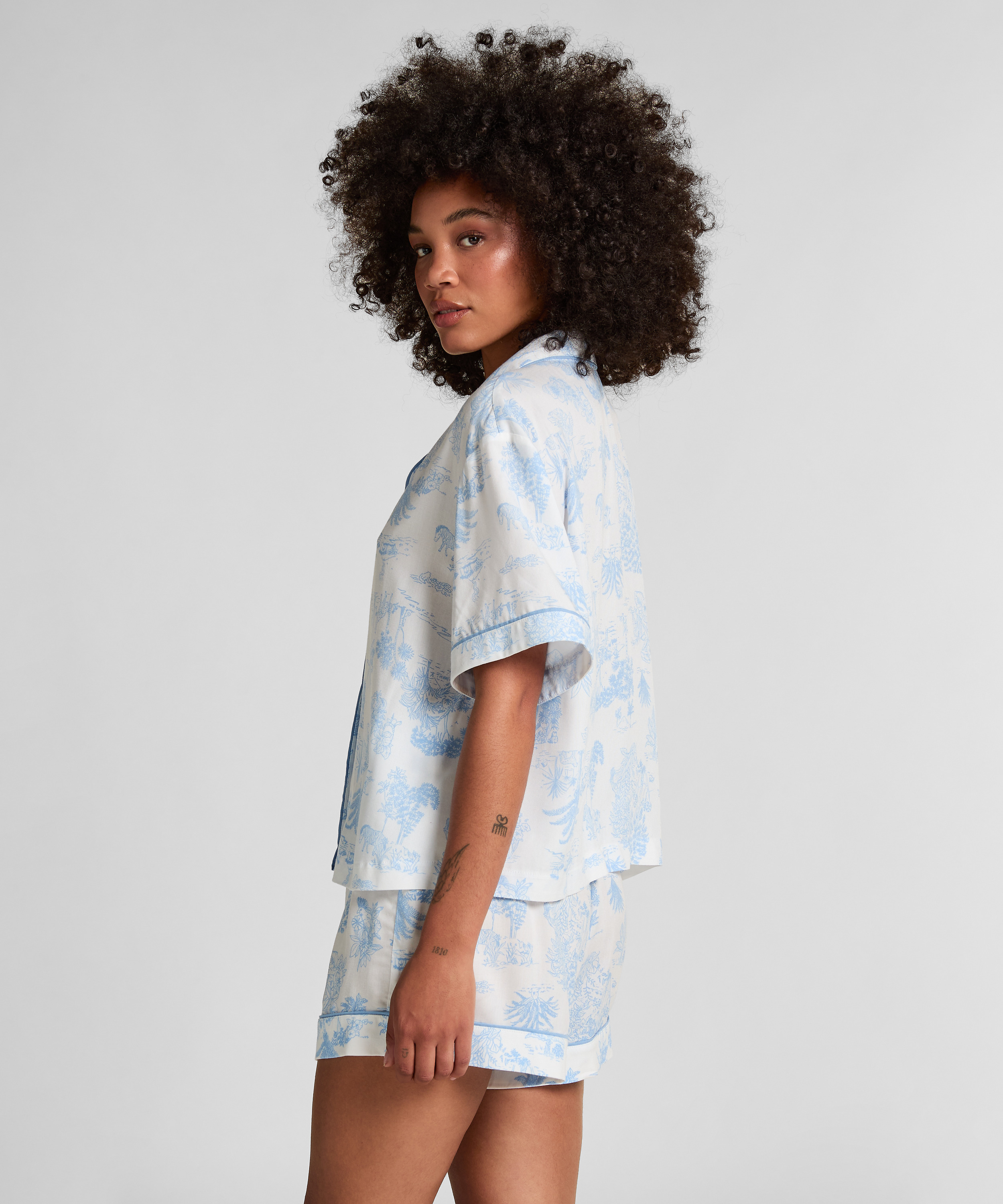 Jacket Short Sleeves Woven, Blue, main