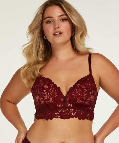 Shiloh Padded Longline Non-Underwired Bra, Red