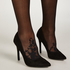 Floral 20 Denier Tights, Black