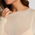 super soft Boatneck shirt with Cashmere, Yellow