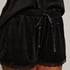 Velvet Lace Shorts, Black