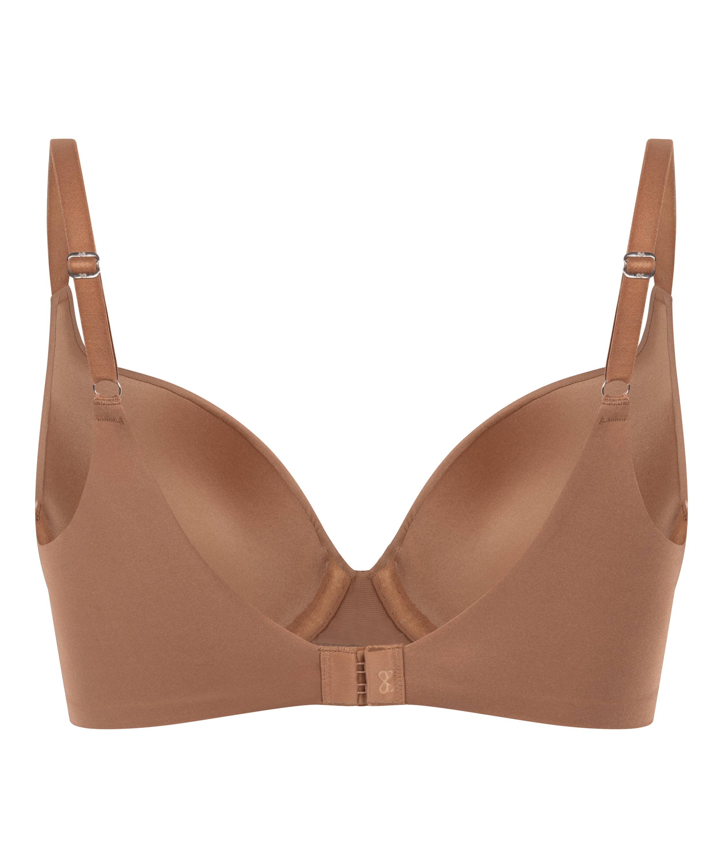 Smooth Padded Underwired Bra, Brown, main
