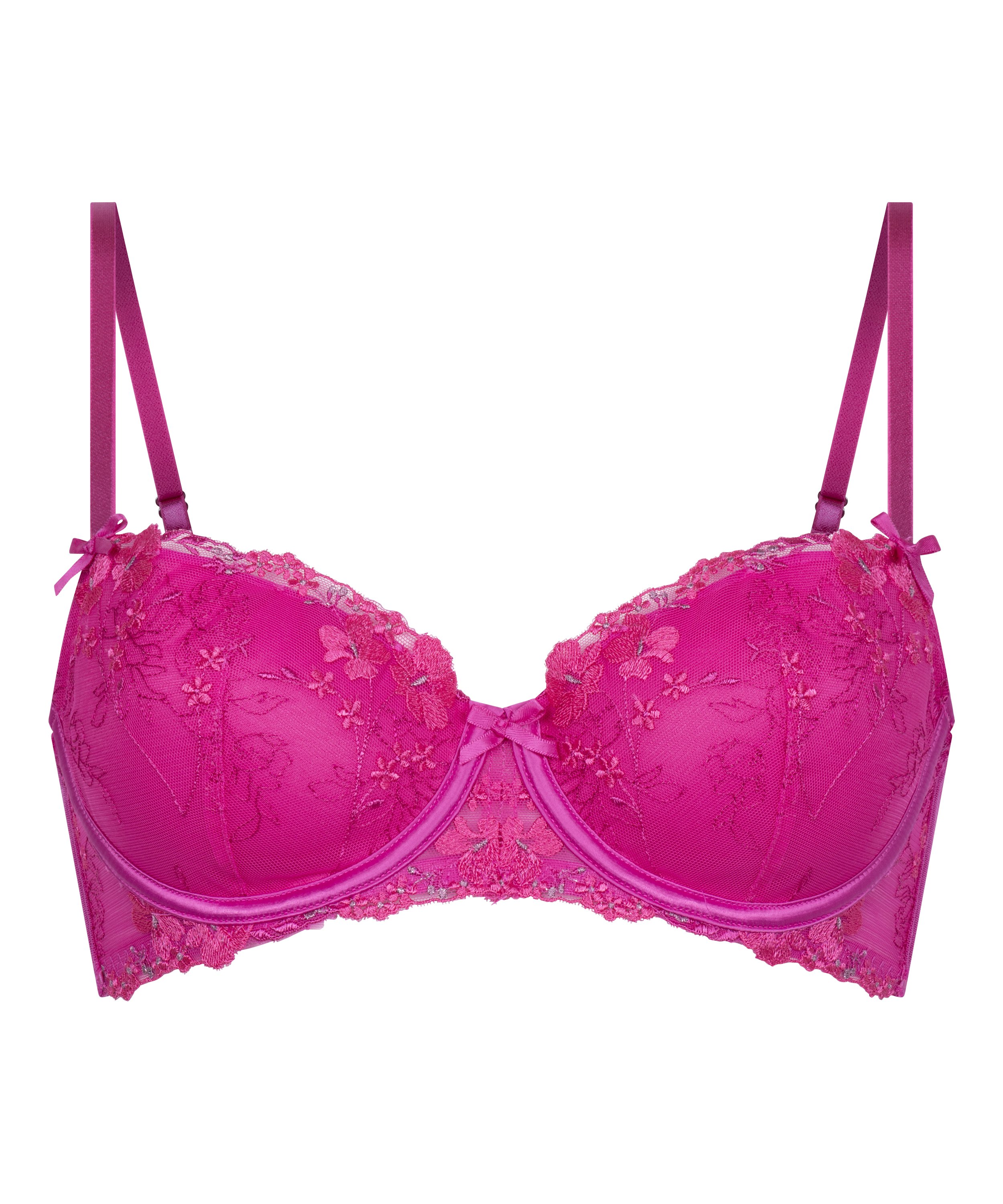 Peonie Padded Underwired Bra, Pink, main