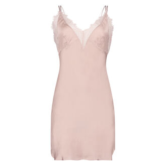 Satin Lily slip dress, Pink