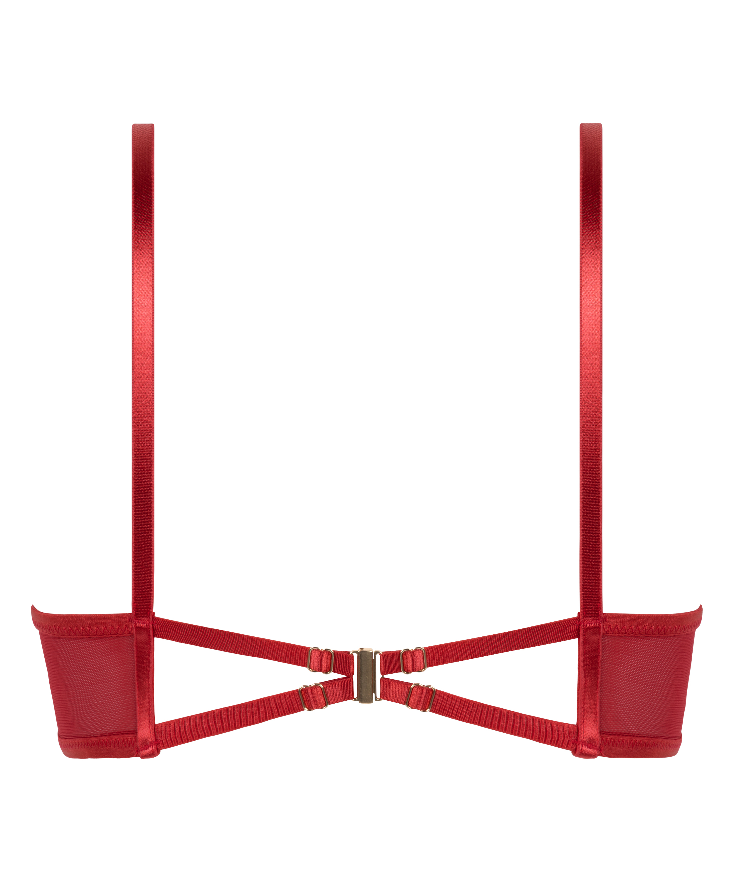Billie Non-Padded Longline Underwired Bra, Red, main