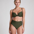 Luna padded bikini top, Green