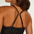 Margaret padded push-up long line underwired bra Lucy Hale, Black