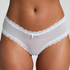 V-shaped Brazilian knickers mesh, White