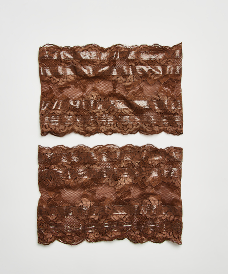 Lace Thigh Bands, Brown