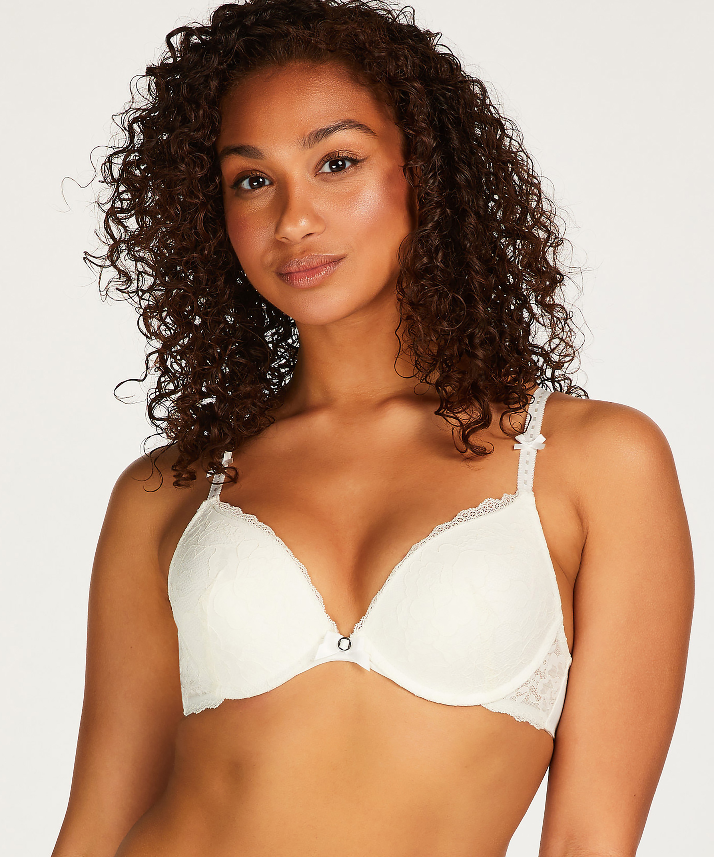 Maya Padded Underwired Push-Up Bra, White, main