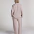 Satin Long-Sleeved Jacket, Beige